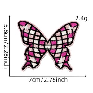 Glitter plaid fruit cloth stickers 12#