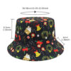 Wholesale Christmas Printed Bucket Hat for Women Sun Protection Casual Everyday Wear
