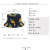 oly-8fb92a7713c0703672c133c930069fcd Wholesale Cotton Pineapple Print Double Sided Fisherman Hat Sunscreen Wide Brim Fashion Accessory for Travel
