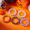 oly-8fc5461f41060686bd3dba6b950f61eb Wholesale Cartoon Pumpkin Skull Halloween Resin Beaded Bracelet Party Jewelry Accessory