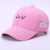 oly-8fc7babf1888f77dee00887f1ad62f89 Wholesale Cotton Baseball Cap with 3D Fruit Embroidery for Outdoor Use Fashion Accessory