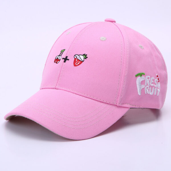 oly-8fc7babf1888f77dee00887f1ad62f89 Wholesale Cotton Baseball Cap with 3D Fruit Embroidery for Outdoor Use Fashion Accessory
