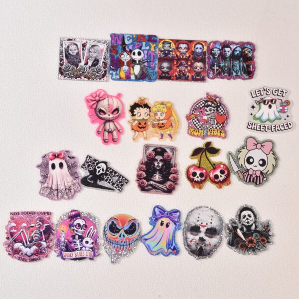 oly-8fe646b206b8aba79a46951b29c466d3 Wholesale Random Different Styles 20pcs 30pcs Halloween Acrylic Flat Backs