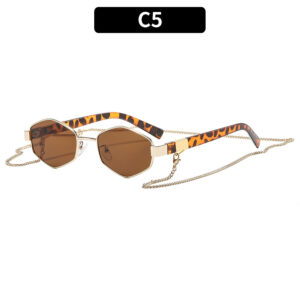 C5-gold frame tea piece leopard print legs
