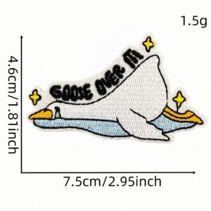 Cartoon funny goose cloth sticker 6 #