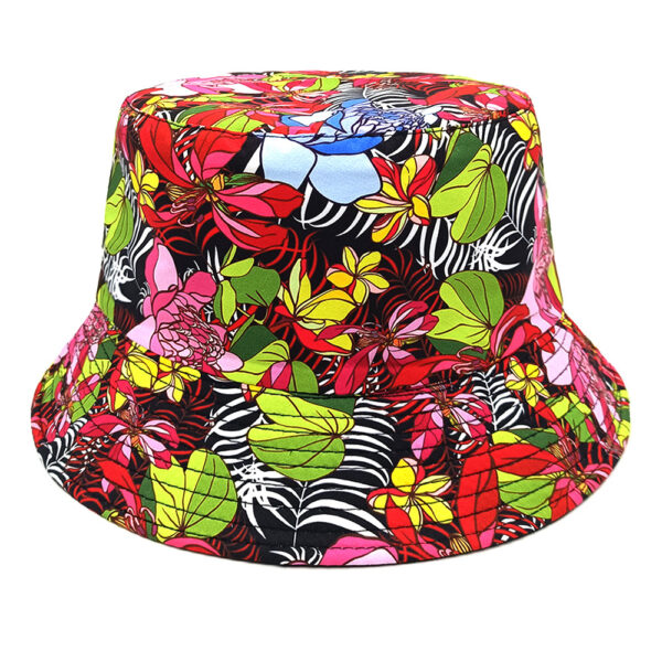 Wholesale Tropical Banana Leaf Print Bucket Hat Women Sun Hat for Vacation Beach Summer