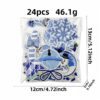 Wholesale Trendy Winter Cartoon Embroidered Patches Snowman Penguin Blue Embroidery Badges DIY Accessory