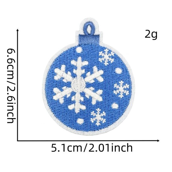 Wholesale Blue Christmas Graffiti Embroidered Patch Sticker Decorative Resale Accessory