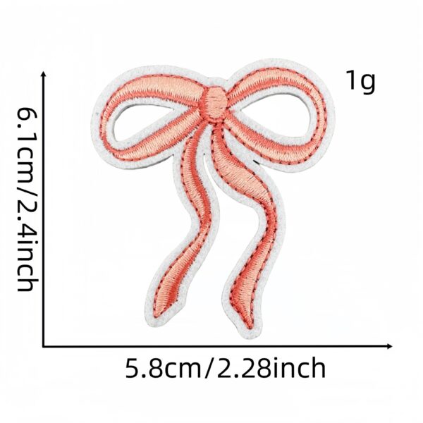 oly-9023a1874d910260e0a2e335ff3837de Wholesale Embroidered Sweet Pink Bow Patch - Trendy Fashion Accessory for Bags and DIY