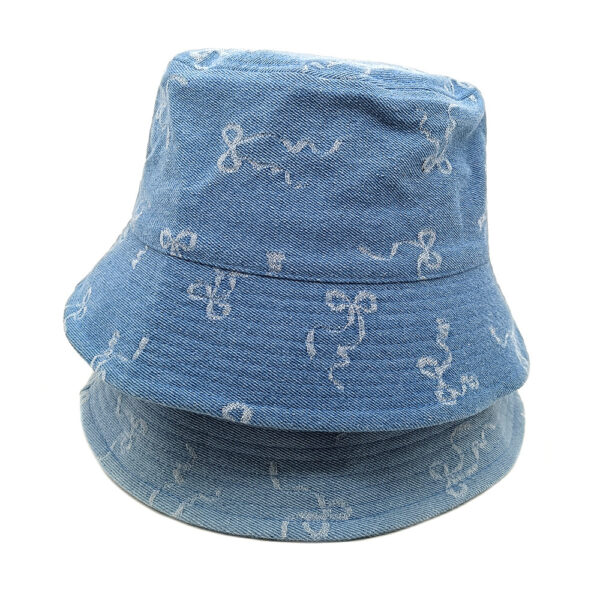 oly-9061ba6c2825cf66a8d16b8914e82b66 Wholesale Denim Bow Bucket Hat Sun Protection Fashion Accessory for Women Boutique Resale
