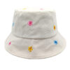 Wholesale Floral Embroidery Bucket Hat Sun Protection Summer Outdoor Hat for Women Beach Gift Boutique Resale