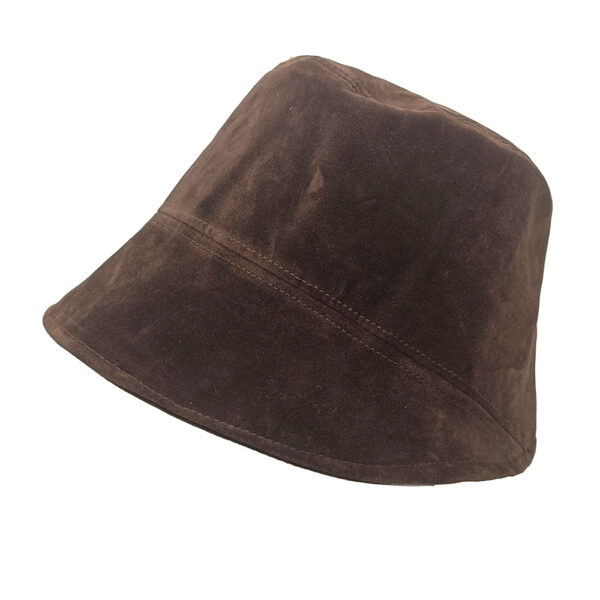 Wholesale Suede Bucket Hat Japanese Style Flat Top Sun Hat for Women Casual Everyday Gift