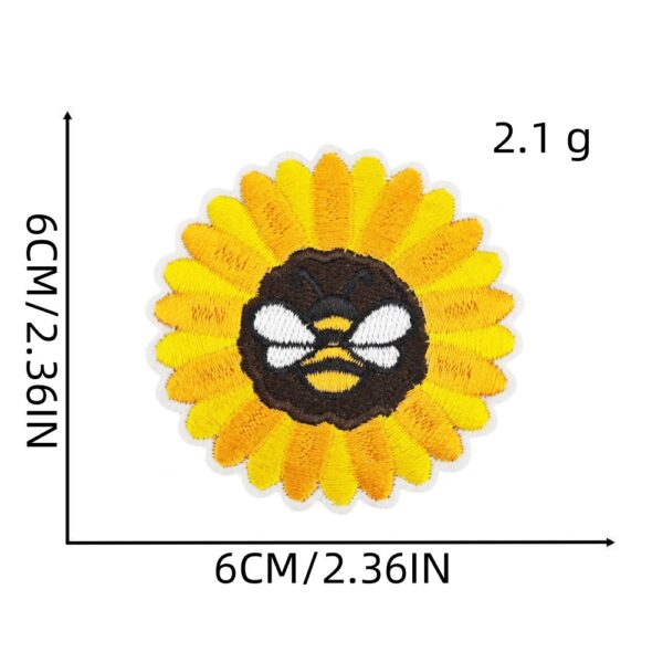 oly-9087fb6834452f3b75e61269b9cbcb05 Wholesale Cartoon Bee Sunflower Embroidered Patches 15-Piece Fashion Decorative Accessory for Clothing Resale Gift