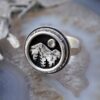 Wholesale Vintage Geometric Tree Motif Alloy Ring Jewelry Accessory for Gift Giving