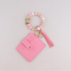 oly-909ea95e7fb1f88d78b8990e202ce23a Wholesale Pink Silicone Keychain Card Holder Wristlet Fashion Accessory Boutique Gift