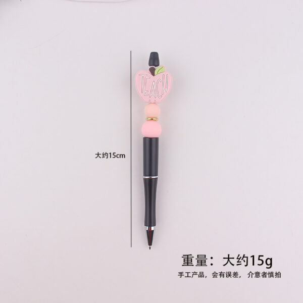 oly-90e0e135577df6534f1908ec9ab410cd Wholesale Handmade Rainbow DIY Beaded Pen - Silicone & Plastic Beads, Craft Supply & Teacher Gift