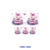 Wholesale 2/4/8pcs Watercolor Fairy Tale Animal Scenery Print Mini Cup Keychain Sticker