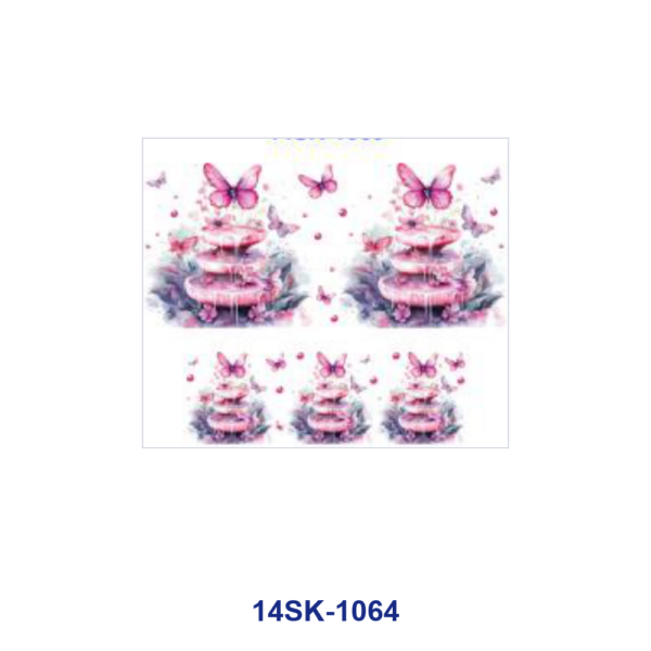 Wholesale 2/4/8pcs Watercolor Fairy Tale Animal Scenery Print Mini Cup Keychain Sticker