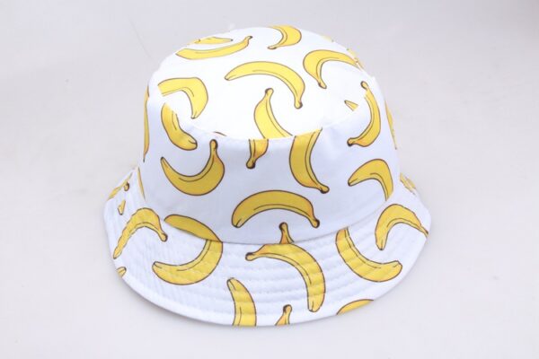 oly-90fcec1bd8426d25c7aeb588d8f6a09f Wholesale Banana Print Double-Sided Fisherman Hat Trendy Hip Hop Sun Hat for Men Women
