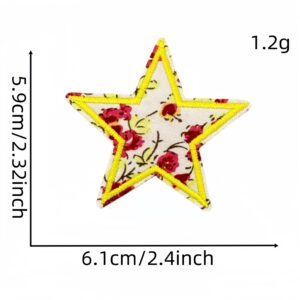 Five-pointed star floral cloth patch 2#Yellow