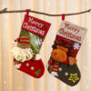 oly-91150322b5f80b6d2359d30da809b6be Wholesale Polyester Christmas Stocking 3D Santa Claus Design Holiday Home Decor Gift
