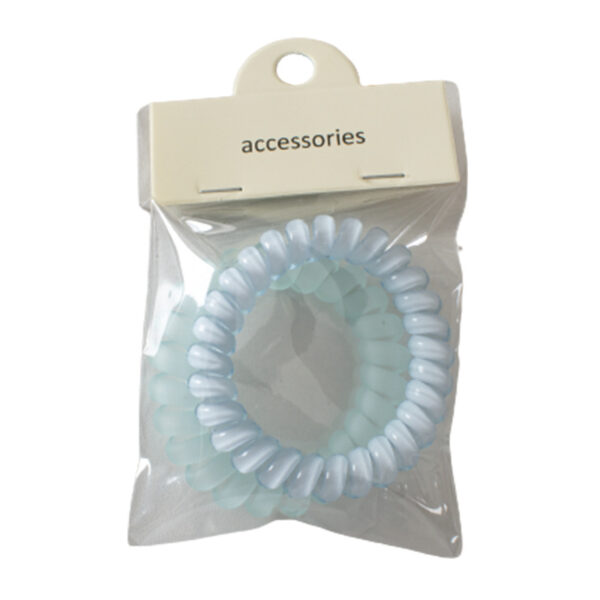 oly-91385d48db46ba5aeb6dbe4350172266 Wholesale 2 Pack Jelly Telephone Line Hair Ties Matte Finish Summer Everyday Hair Accessory
