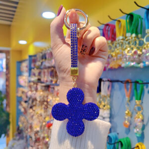 Full diamond four leaf clover-klein blue