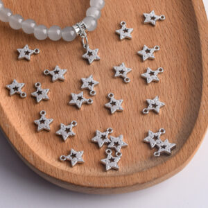oly-9146485e95dac9e25ba2bc6ed787068d Wholesale Stylish Five Point Star Hollow Pendant Zinc Alloy Electroplated DIY Jewelry Accessory