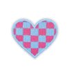 oly-9156425cc63dfb0405e0c554df62d2a9 Wholesale Plaid Love Heart Embroidery Applique Patch Fashion Accessory for Headwear Boutique Resale