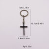 Wholesale European Style Black Cross Keychain Fashion Accessory for Men Gift