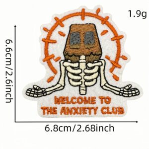 Cartoon skull cloth sticker 9 #