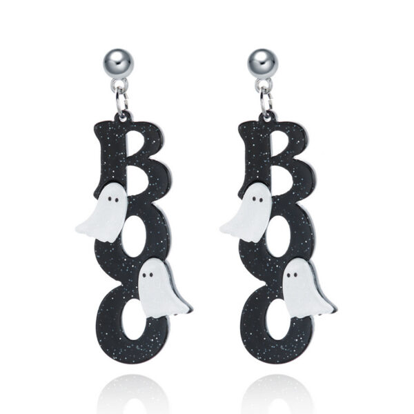 Wholesale Halloween Funny Ghost Acrylic Drop Earrings Party Wear Fashion Accessory