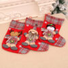 oly-9170b97aa6a2b57dd61a3fa3b5b87cc3 Wholesale 3D Large Christmas Stocking with Santa and Plaid Pattern Festive Holiday Decor for Gift Giving