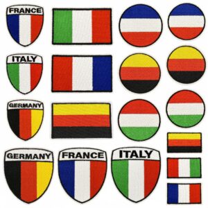 Wholesale European Country Embroidered Patches Decorative Iron On Badge for Adults