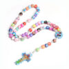oly-918db04f49ee29f0cecd954d149f9b28 Wholesale Colorful Cross Rosary Necklace Polymer Clay Beads for Kids Casual Fashion Accessory