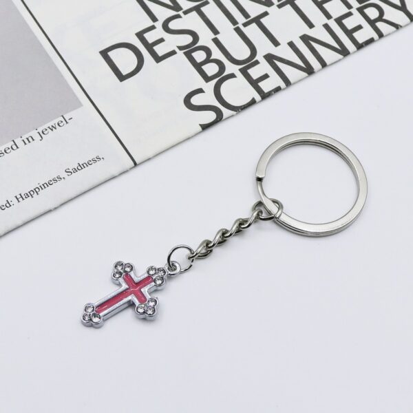 Wholesale Metal Cross Pendant Keychain - Light Luxury Decorative Keyring Accessory