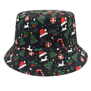 Wholesale Christmas Tree Snowflake Bucket Hat Trendy Outdoor Sun Protection Hat