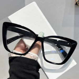 Black frame, white lens