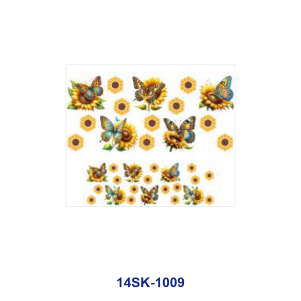 Wholesale 2/4/8pcs Watercolor Butterfly Floral Print Mini Cup Keychain Sticker