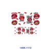 Wholesale 2/4/8pcs Retro Trendy Lips Bow Beauty Print Mini Cup Keychain Sticker
