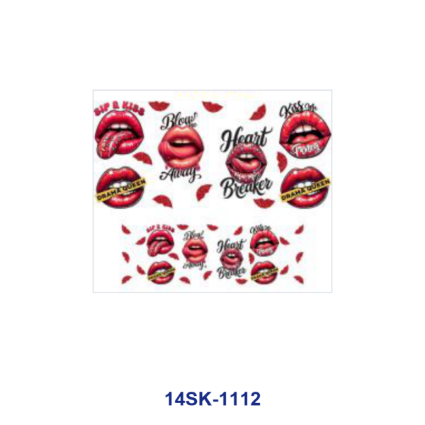 Wholesale 2/4/8pcs Retro Trendy Lips Bow Beauty Print Mini Cup Keychain Sticker