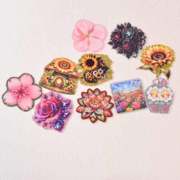 oly-91df4f96ca11e546591996ae5f741d96 Wholesale Random Different Styles 10pcs Plant Theme Acrylic Flat Backs