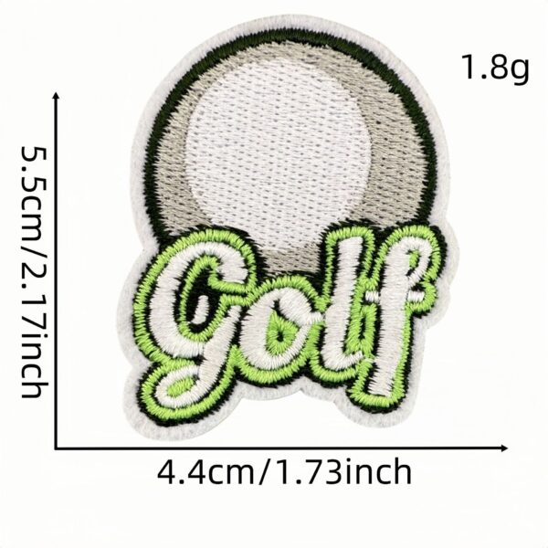 oly-91e611b7751328df3cb11a4d11ff1dc4 Wholesale Trendy Cartoon Golf Embroidery Patch Green Iron-On Clothing Accessory
