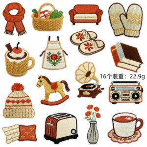 Home Elements Fabric Patches A Set of 16