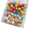 Wholesale Acrylic Round Loose Beads 10mm White Electroplated for DIY Jewelry Phone Accessory Gift