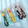 oly-91f3b46280d0a54fe112c660c5fa17b9 Wholesale Polyester Braided Wrist Strap Lanyard with Star Pattern Colorful Knots for Keys Phone Decorative Accessory