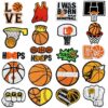 Wholesale Chic Basketball Embroidery Patch Iron-On Decorative Sticker Boutique Accessory