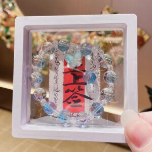 Blue patterned butterfly bracelet (boxed)