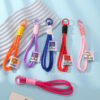 oly-920ba5f810a83e8e5ba8d6e957bdd8bd Wholesale Polyester Braided Wrist Strap Lanyard with Star Pattern Colorful Knots for Keys Phone Decorative Accessory