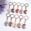 oly-9216d956f9bfc920cf1bfc7a4b7a9bf1 Wholesale Natural Stone Moon Bag Charm Trendy Car Key Accessory for Daily Use